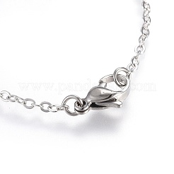 Brass Real Platinum Plated Cable Chains Bracelets&nbsp;BJEW-JB03974