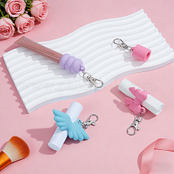 4Pcs 4 Styles Silicone Lip Gloss Cap Pendant Decorations&nbsp;KEYC-JOY0001-03