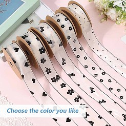 1Roll Printed Polyester Chiffon Ribbons&nbsp;OCOR-CY0002-35C