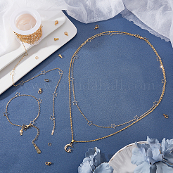 DIY Star Link Chain Necklaces Kits&nbsp;DIY-SC0014-62G