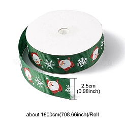 1 Roll Christmas Printed Polyester Grosgrain Ribbons&nbsp;OCOR-YW0001-05B