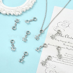 10Pcs Alloy Crystal Rhinestone Star European Dangle Charms&nbsp;MPDL-YW0001-06