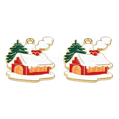 Rack Plating Alloy Enamel Pendants&nbsp;LS-ENAM-N060-03LG