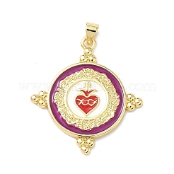 Brass Enamel Pendants&nbsp;KK-Z153-20G