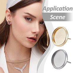 304 Stainless Steel Stud Earring Findings&nbsp;STAS-UN0065-01