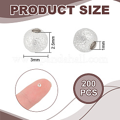 200Pcs Textured Brass Beads&nbsp;KK-UN0005-80S