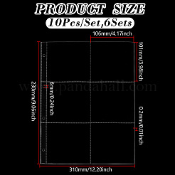 10Pcs Plastic Binder Inner Pages for Card Holder&nbsp;DIY-WH0308-700A