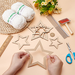 Star Macrame Tassel Decoration DIY Kits&nbsp;DIY-OC0012-09C