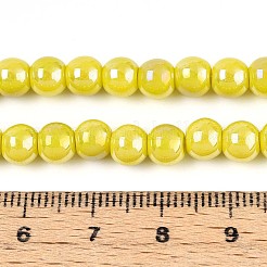 Electroplate Opaque Glass Beads Strands&nbsp;GLAA-T032-P6mm-AB16