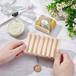 Pinewood Soap Dishes for Bathroom&nbsp;AJEW-WH0248-842