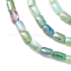 Gradient Color Electroplate Glass Bead Strands&nbsp;X1-GLAA-E042-01D