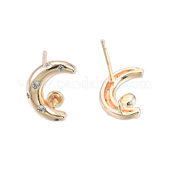 Brass Stud Earring Findings&nbsp;KK-N232-436