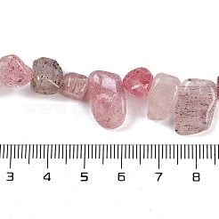 Natural Strawberry Quartz Nuggets Beads Strands&nbsp;G-B125-A20-01