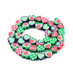 Handmade Polymer Clay Beads Strands&nbsp;CLAY-N010-078A