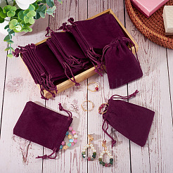 20Pcs Rectangle Velvet Drawstring Pouches&nbsp;TP-TA0001-04E