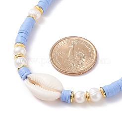 Polymer Clay Heishi Beaded Necklace&nbsp;NJEW-JN03786