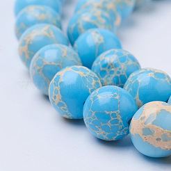 Synthetic Regalite/Imperial Jasper/Sea Sediment Jasper Bead Strands&nbsp;G-P284-02-8mm