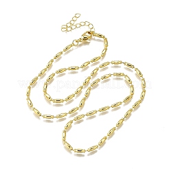 2MM Brass Column Link Chain Necklaces&nbsp;NJEW-M108-02G