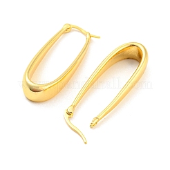 Rack Plating Brass Oval Hoop Earrings&nbsp;EJEW-A028-11G
