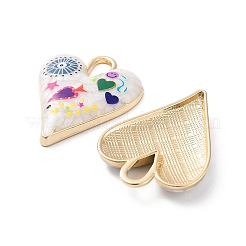 Rack Plating Alloy Enamel Pendants&nbsp;X-FIND-C050-09G