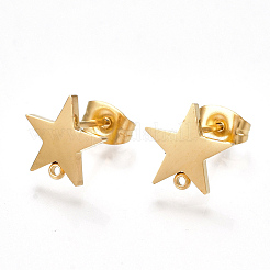 Ion Plating(IP) 304 Stainless Steel Stud Earring Findings&nbsp;STAS-CJ0001-199