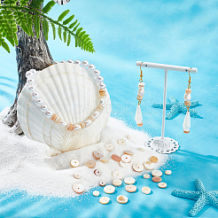 3 Strands 3 Styles Natural Freshwater Shell Beads Strands&nbsp;SHEL-NB0001-48