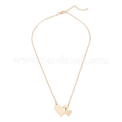 1Pc 302 Stainless Steel Heart Puzzle Pendant Cable Chain Lariat Y Necklaces for Women&nbsp;NJEW-TADJ0001-01KCG