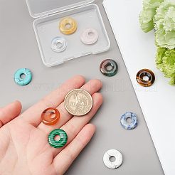 10Pcs 10 Styles Natural & Synthetic Gemstone Pendants&nbsp;G-NB0003-91