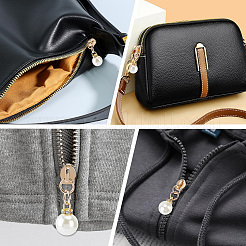 30Pcs Zinc Alloy with Round Resin Replacement Zipper Sliders&nbsp;FIND-CY0002-22G