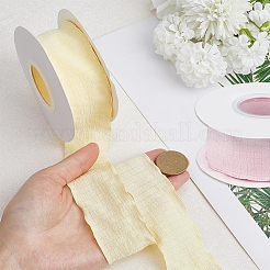 2 Rolls 2 Colors Polyester Ruffled Ribbon for Sewing Decoration&nbsp;OCOR-CY0003-19A