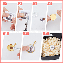 24Pcs 6 Styles Iron Pendant Decorations&nbsp;HJEW-DR00108