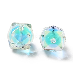 Two Tone UV Plating Rainbow Iridescent Acrylic Beads&nbsp;LS-TACR-D010-02A