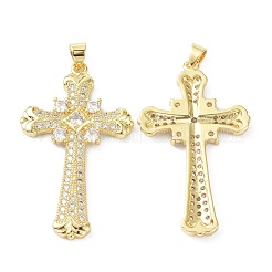 Brass Micro Pave Cubic Zirconia Pendant&nbsp;ZIRC-C021-23G