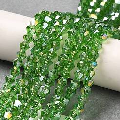 Transparent Electroplate Glass Beads Strands&nbsp;EGLA-A039-T4mm-B03