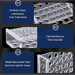 24 Hole Glass Test Tube Rack&nbsp;OFST-WH20007-017B