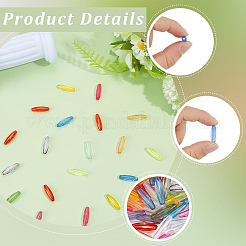 160Pcs 10 Colors Transparent Acrylic Beads&nbsp;TACR-SC0002-75