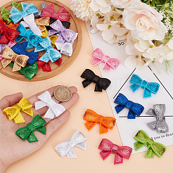 32Pcs 16 Colors 3D Bowknot Paillette Cloth Sew on Appliques&nbsp;PATC-PH0001-19