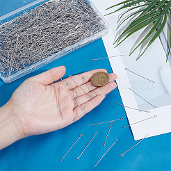 1000Pcs 304 Stainless Steel Eye Pins&nbsp;STAS-PH0007-06