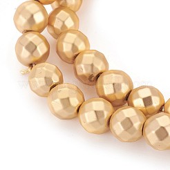 Electroplated Non-magnetic Synthetic Hematite Beads Strands&nbsp;G-P401-02G-10mm