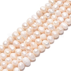 Natural Cultured Freshwater Pearl Beads Strands&nbsp;LS-PEAR-N013-04E-01