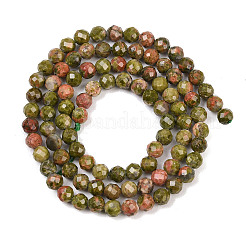 Natural Unakite Beads Strands&nbsp;G-B171-C03-4mm