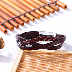 Crossover Braided Imitation Leather Cord Bracelets&nbsp;WGA7DEE-03