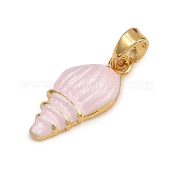 Brass Enamel Pendants&nbsp;KK-P332-01B-G