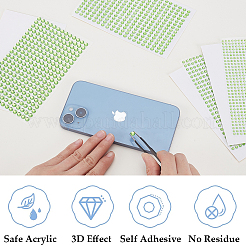 4 Sheets 4 Styles Acrylic Imitation Pearl Stickers Paper Sheets for Craft&nbsp;DIY-SP0002-64C
