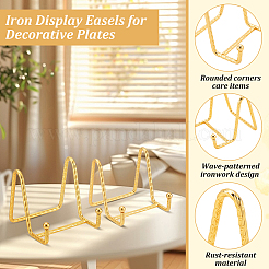 12Pcs Iron Display Easels for Decorative Plates&nbsp;ODIS-WA0001-03
