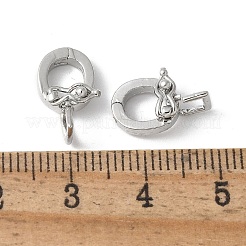 Brass Micro Pave Cubic Zirconia Pendants Bails&nbsp;KK-D324-08P