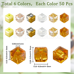 300pcs 6 Styles Electroplate Glass Beads Sets&nbsp;GLAA-SC0002-68B