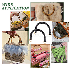 Arch Plastic Imitation Bamboo Shank Bag Handles&nbsp;DIY-WH0430-527D