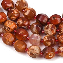 Natural Fire Crackle Agate Beads Strands&nbsp;G-K393-C01-10mm