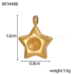 304 Stainless Steel Pendant Cabochon Settings&nbsp;STAS-OY009-03G